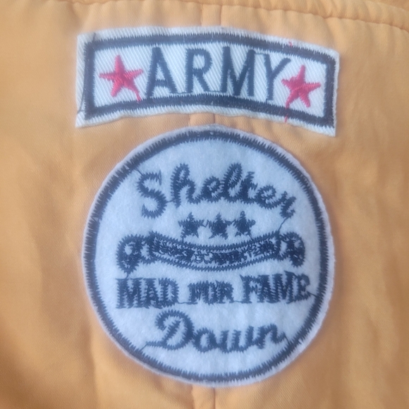 Faux Fur Lined Jacket Mustard Yellow, Hooded, Full Zip - Picture 8 of 9